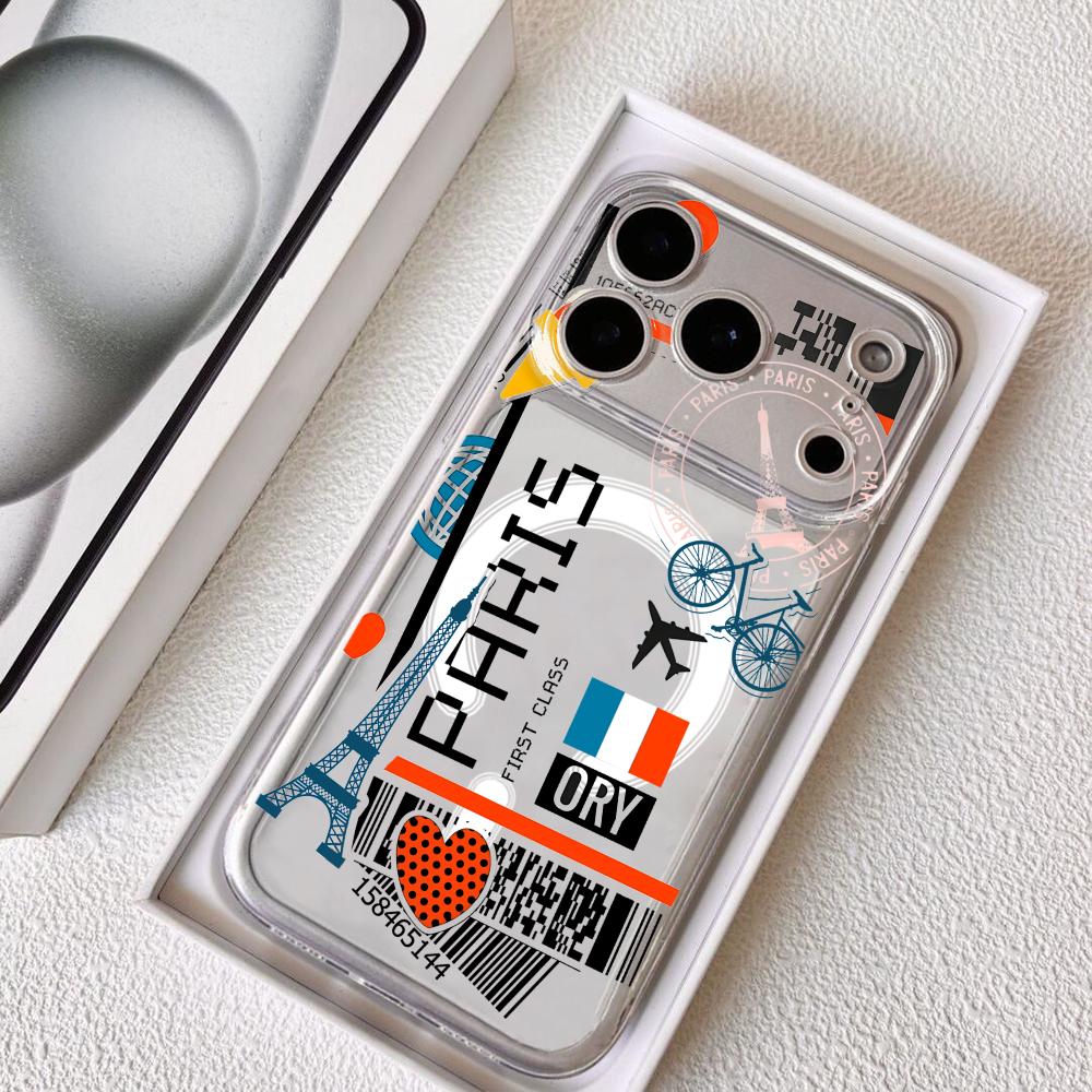 Travel Accessories Iphone - Plane Travel Ticket france Phone Case