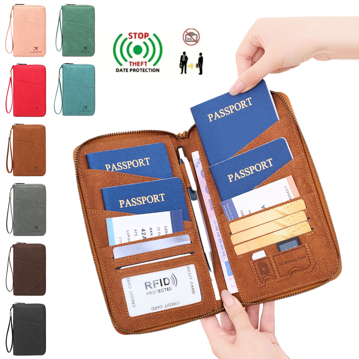 Travel Accessories Plane - ·NewRFIDAnti-theft Card Swiping Travel Passport Holder