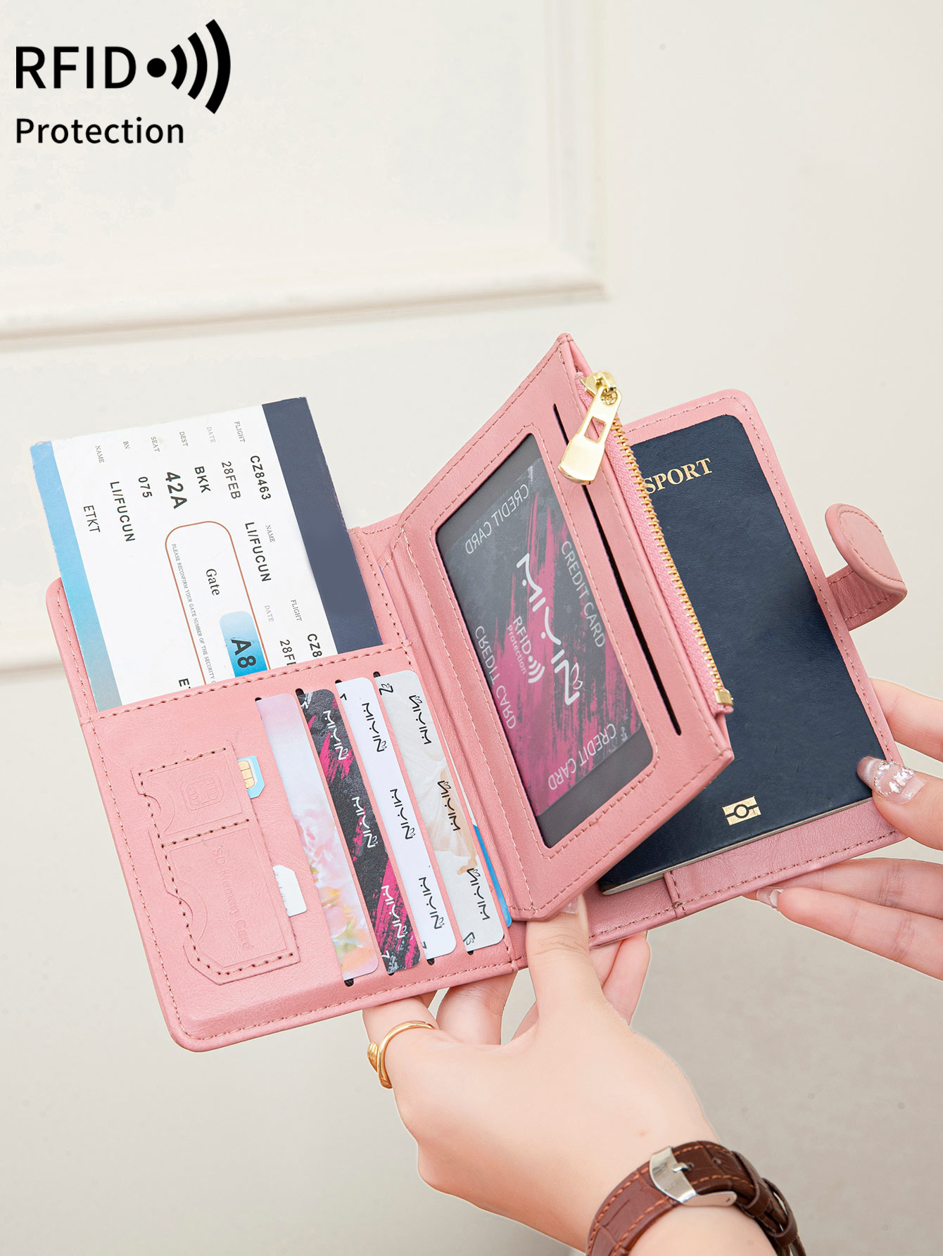 Travel Accessories Plane - Multi Functional RFID Anti-Theft Brush Passport