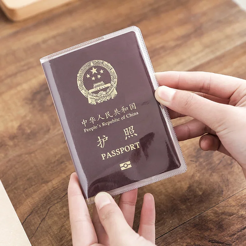 Travel Accessories Useful - PVC Passport Sleeve Transparent Frosted Waterproof