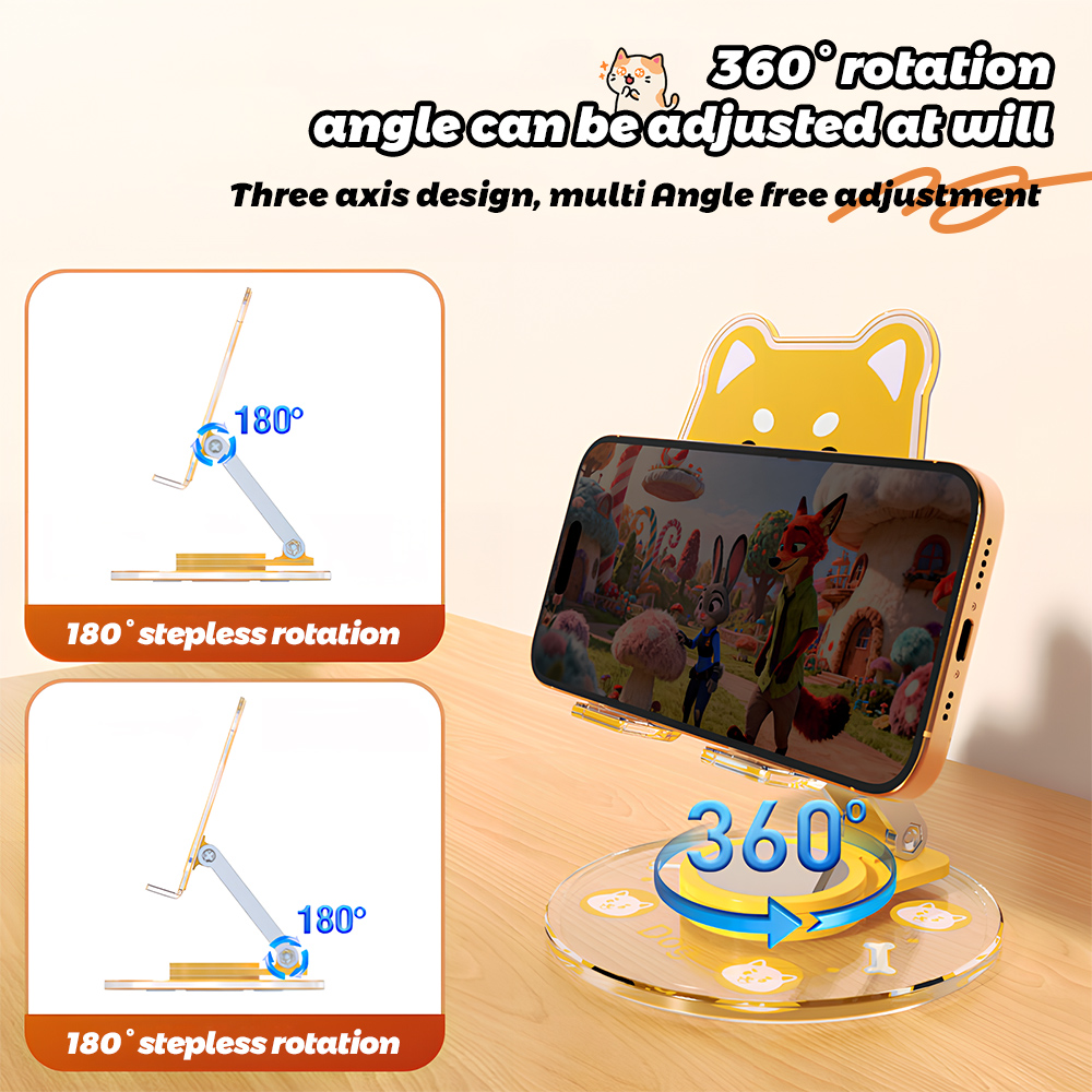 Cute Animal Phone Stand 360 Ro - Travel Accessories Officeworks recension och pris