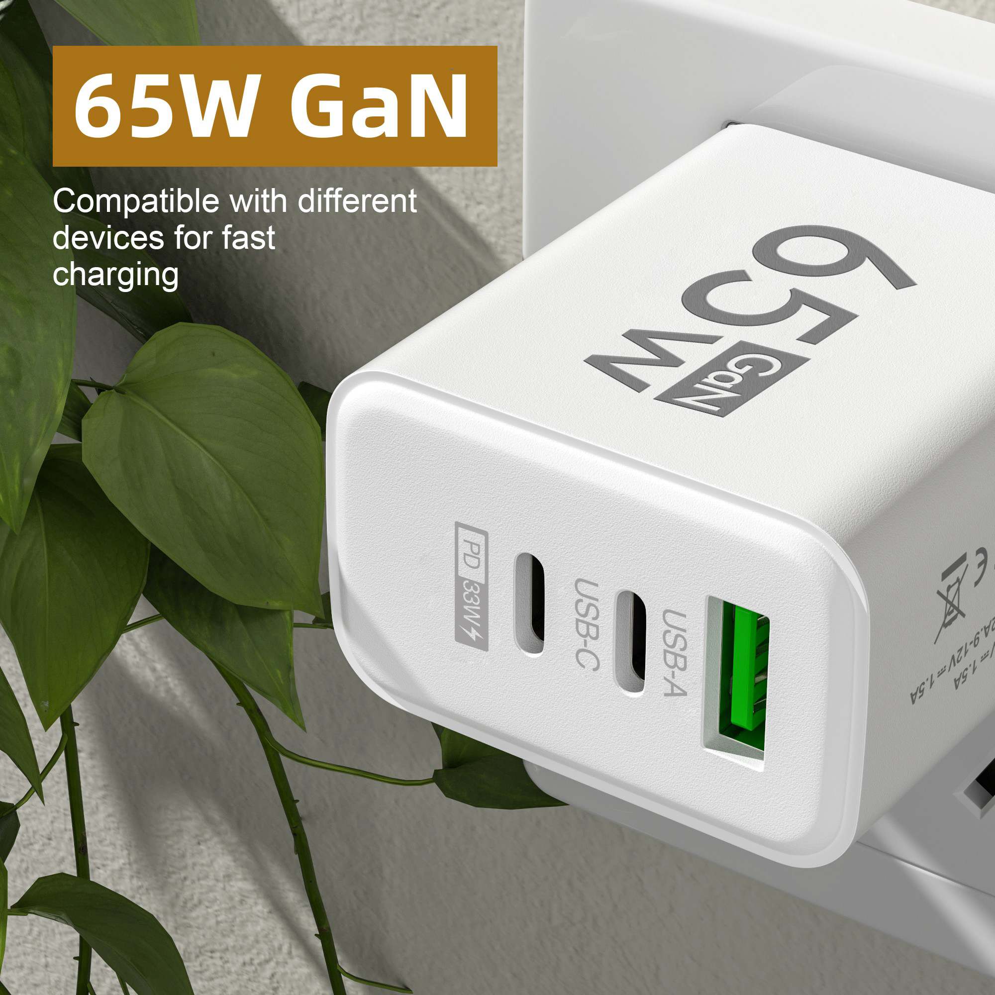 65W GaN USB C Wall Charger 3-P - Travel Accessories Iphone recension och pris