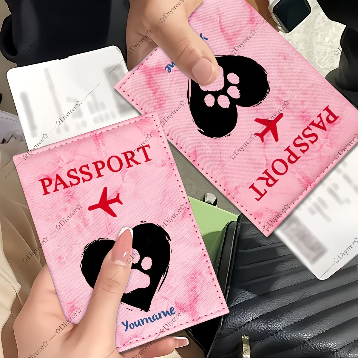 Custom Heart And Paw Print Pet - Travel Accessories Useful recension och pris