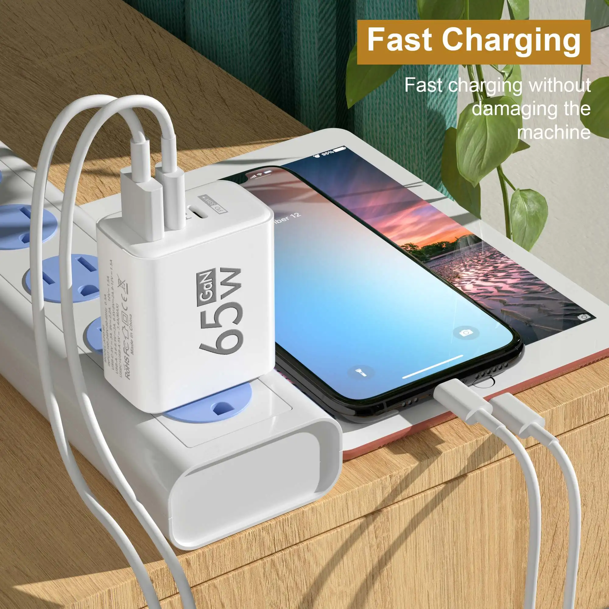 Foldable 65W GaN 3‑Port USB‑C  - Travel Accessories Iphone recension och pris